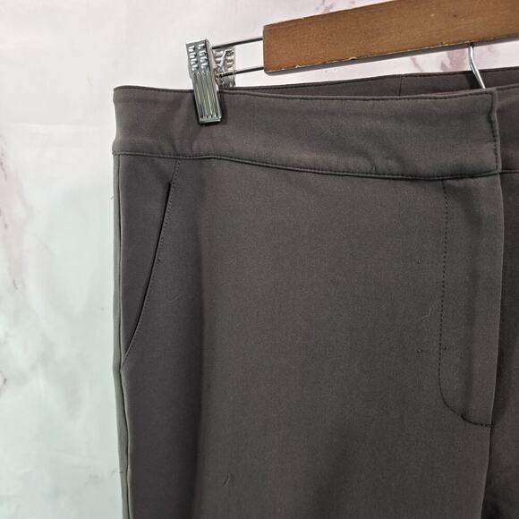 St John Pants Womens 10 Petite Grey Short Trouser Hemmed Business High Rise - Picture 2 of 14